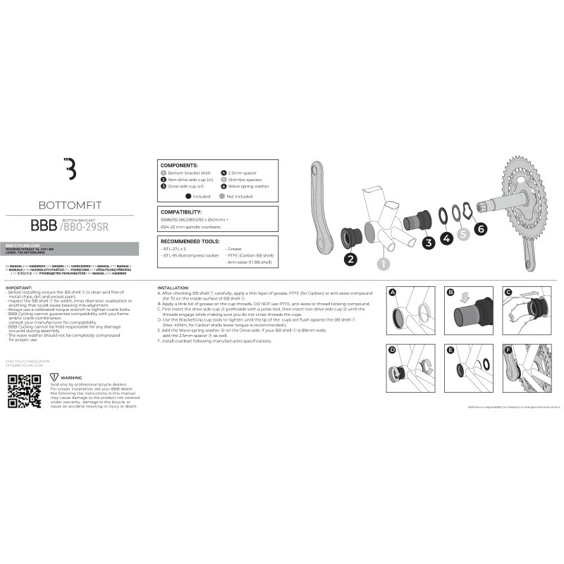 BBB Innenlager GXP BB86/BB92 HighEnd Ø41 X 86.5/89.5/92mm, ID Ø24-22mm 3 BBB Innenlager GXP BB86/BB92 HighEnd Ø41 X 86.5/89.5/92mm, ID Ø24-22mm – Bild 3