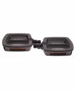 Bike Attitude Pedale C316DU 9/16&quot; Kunst- Stoff Mit Reflektoren Schwarz-grau