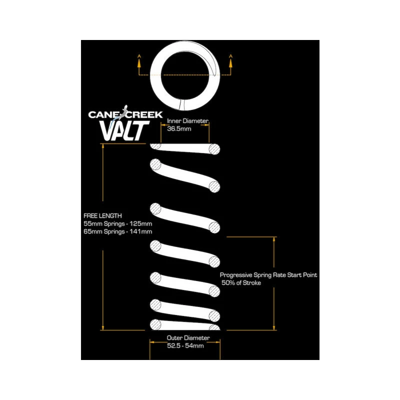 Cane Creek Valt Lightweight Progressive Spring 500-610 2 Cane Creek Valt Lightweight Progressive Spring 500-610 – Bild 2