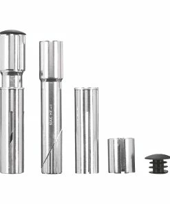 Ergotec Ahead Adapterset, Schaft 22.2 - 25.4 Auf Ahead 25.4 - 28.6 Klemmh&ouml;he:40 AL6061 CNC Silver