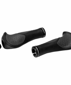 Ergotec Griffe, FRISCO2 Lenkerend/Spiegelmontage M&ouml;glich Kraton/Gel Griff-&Oslash;:22 L&auml;nge:140/95 Black/grey