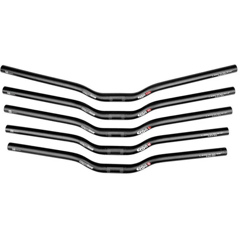 Ergotec Lenker, Bar ERGO L, 25.4 Width:610 Rise:30 Grip-L:190 BackSweep:12° AL6061 Black-sand L5 2 Ergotec Lenker, Bar ERGO L, 25.4 Width:610 Rise:30 Grip-L:190 BackSweep:12° AL6061 Black-sand L5 – Bild 2