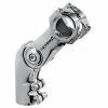 Ergotec Vorbau, OCTOPUS 50, 1 1/8&quot;, 25.4mm, 90mm, 0&deg;/+60&deg;, L4, AL6061 Silver-polish