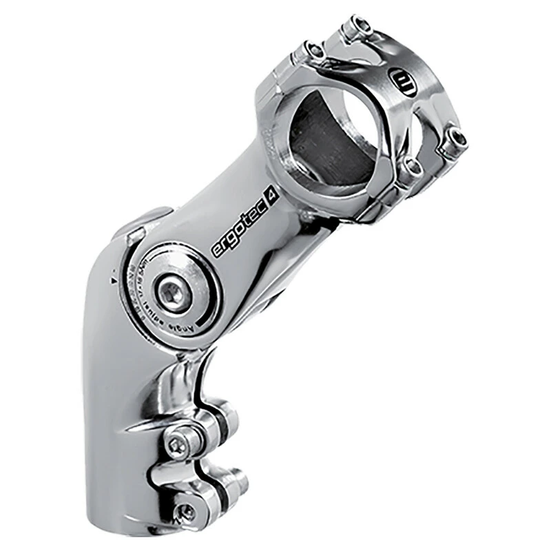 Ergotec Vorbau, OCTOPUS 50, 31.8, 90mm, 0°/+60°, 28.6mm, L4, AL6061 Silver-polish 1 Ergotec Vorbau, OCTOPUS 50, 31.8, 90mm, 0°/+60°, 28.6mm, L4, AL6061 Silver-polish