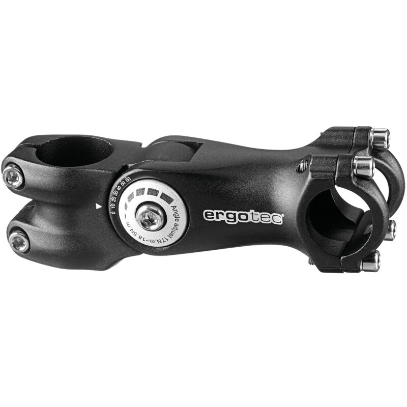 Ergotec Vorbau, OCTOPUS2, 25.4, Ausladung:125 Winkel: -10°/+60° Klemm-ID:28.6 AL6061 Black-sand L4 1 Ergotec Vorbau, OCTOPUS2, 25.4, Ausladung:125 Winkel: -10°/+60° Klemm-ID:28.6 AL6061 Black-sand L4