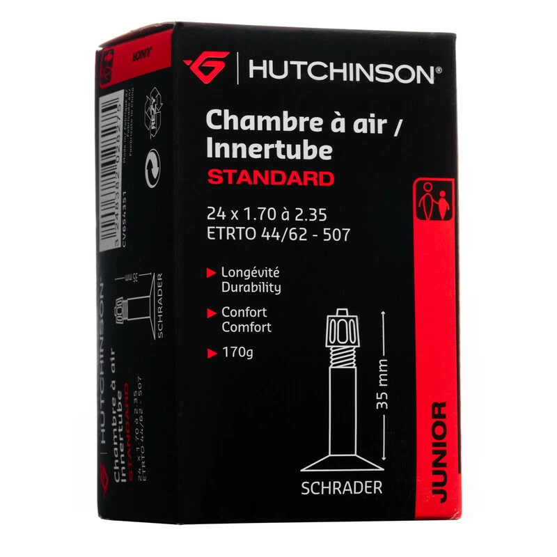 Hutchinson Schlauch, STANDARD, Junior 24x1.70-2.35 Schrader 35mm, CV654351 1 Hutchinson Schlauch, STANDARD, Junior 24x1.70-2.35 Schrader 35mm, CV654351