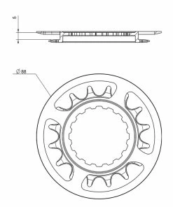 Miranda Kettenschutz-Set F&uuml;r Inkl. Kettenbl.16Z. 16 Z&auml;hne, Offset 5 Mm, F&uuml;r GEN2, Schwarz -Fahrrad Verkaufsgeschäft kettenschutz set fuer inkl kettenbl16z 16 zaehne offset 5 mm fuer gen2 schwarz2