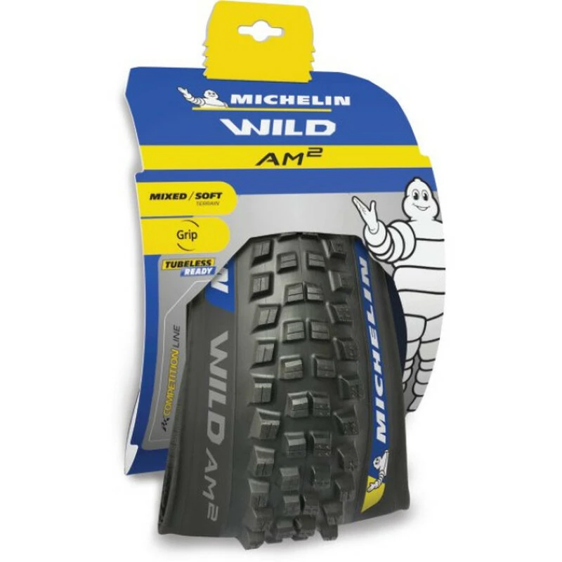 Michelin Wild AM2, Competition Line TLR, 27.5x2.4, Faltbar, Weiss 2 Michelin Wild AM2, Competition Line TLR, 27.5x2.4, Faltbar, Weiss – Bild 2