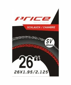 Price Schlauch MTB, 26x1.9-2.15, FV40, Ventil 40mm, Box &agrave; 10 Stk.