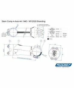 Ritchey Vorbau New Comp 20 4-Axis 80mm, BB Black, 31.8mm, 6&deg;/84&deg; -Fahrrad Verkaufsgeschäft ritchey vorbau new comp 20 4 axis 80mm bb black 318mm 6 844