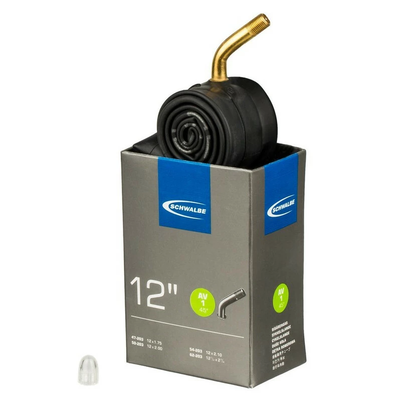 Schwalbe Schlauch 12" Schrader, 12x2.1, 45°, AV 1 1 Schwalbe Schlauch 12" Schrader, 12x2.1, 45°, AV 1