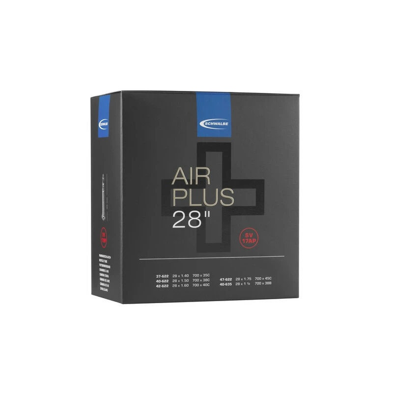 Schwalbe Schlauch AirPlus Presta, 27.5x2.25-3.00, SV21+, Ventil 40mm 1 Schwalbe Schlauch AirPlus Presta, 27.5x2.25-3.00, SV21+, Ventil 40mm