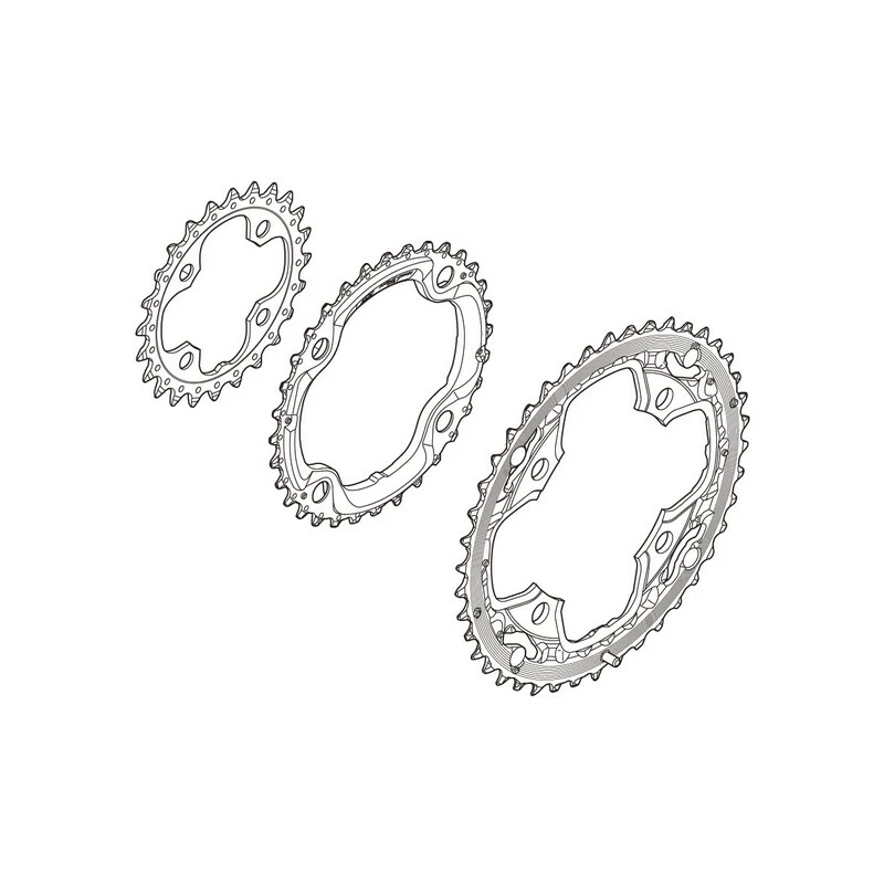 Shimano SLX 16 Kettenblatt 24 Zähne, Y-1LU 24000 FC-M670/M660-10 1 Shimano SLX 16 Kettenblatt 24 Zähne, Y-1LU 24000 FC-M670/M660-10