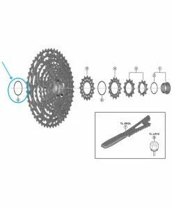 Shimano Spacer Zu XTR CS-M9100 12-Gang 10-51 Z&auml;hne