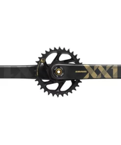 SRAM XX1 EAGLE 20 DUB 1x12 X-Sync Kurbelgarnitur Carbon 175mm, 34Z, DUB, Ohne Tretlager, Schwarz-gold