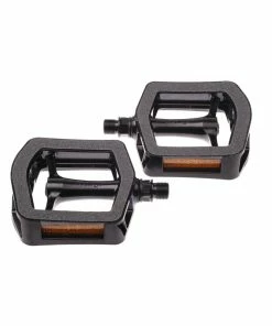 BIKE ATTITUDE Wellgo Pedale C318DU 9/16&quot; Alu Mit Reflektor Schwarz